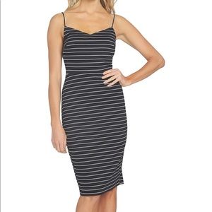 Spaghetti Strap Black and White Dress